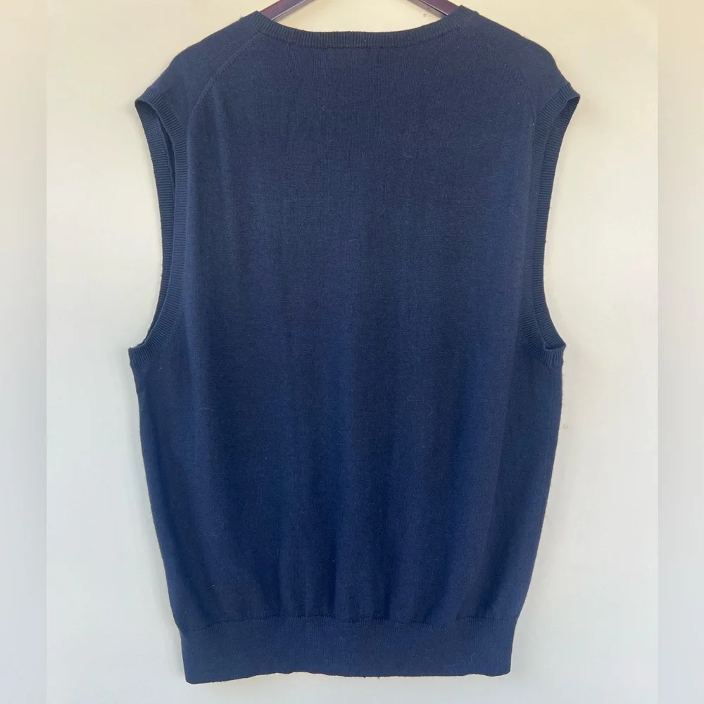 Kallspin Men’s Navy Blue Vest‎ Wool Cashmere Blend Size XXL